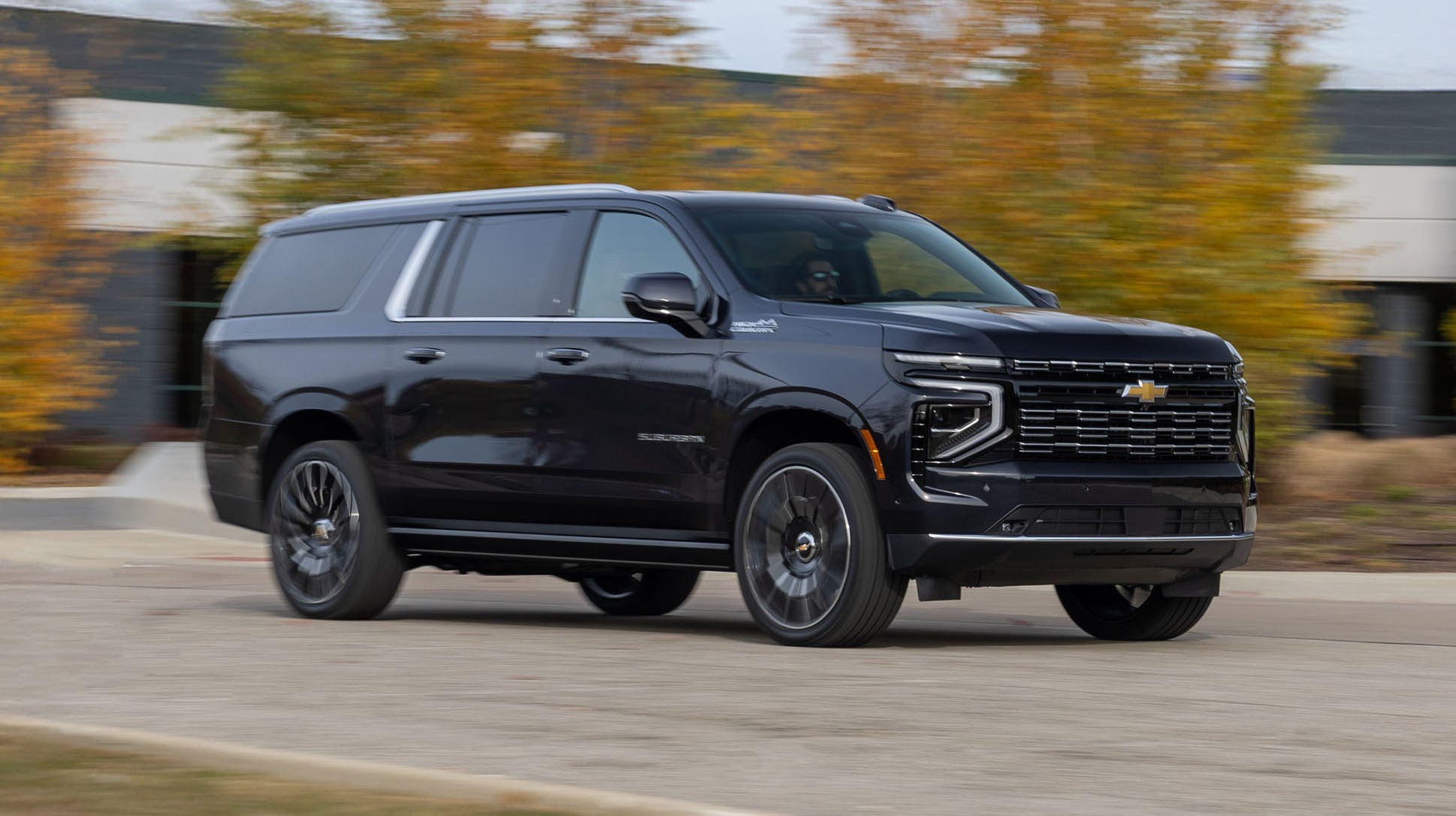 Luxury SUV exterior driving