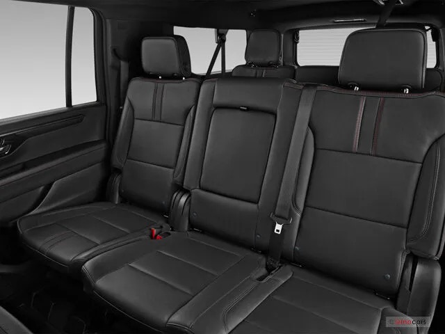 Luxury SUV interior rear seats angle